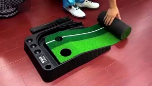 Golf putter trainer Classic 3m golf putting mat with automatic ball return for indoor home office mini golf course pract