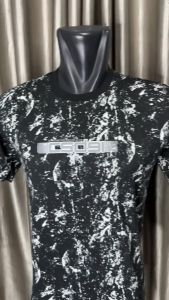 Kaos Pria Fashion CSD 91: Motif Print Abstrak Lengan Pendek