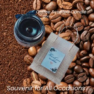10pcs Coffee Scented Soy Candle Souvenirs | Personalized Wedding Birthday & Debut Giveaways | Aesthetic 100ml Glass Jar | Premium Kapeng Barako Aroma | Customizable Label & Ribbon