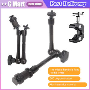 Black 7" Adjustable Friction Articulating Magic Arm for DSLR Camera Camcorder LCD Monitor LED Flash Aluminum Alloy