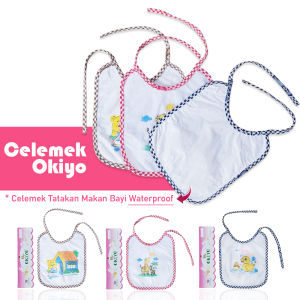 Celemek Makan dan Minum Bayi Slaber Bayi Okiyo Waterproof