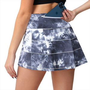 2024 Summer Tennis Yoga Short Skirt Fitness Sports Short Skirt Womens High Waist Tennis Skirt Running Pleated Skirt