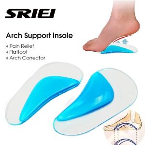 SRIEI 1Pair Insole Orthotic Professional Arch Support Insole Flat Foot Flatfoot Corrector Shoe Cushion Insert Silicone Gel Orthopedic Pad
