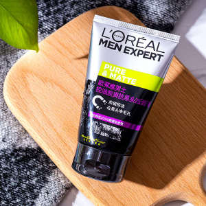 ❧L  oreal sữa rửa mặt nam  S dầu trị mụn và mụn đầu đen-Loại bỏ làm sạch sâu và làm mới thu nhỏ lỗ chân lông tẩy tế bào chết✧