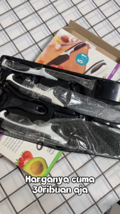 Pisau Set / Pisau Dapur / Pisau Ceramik / Pisau keremik isi 5 pcs Serbaguna