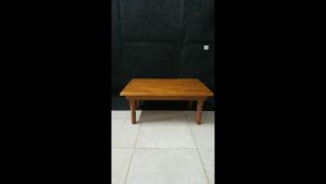 [HCM]Bàn trà xếp gọn chân tiện 70x50x28cm bằng gỗ (Vàng cánh gián)