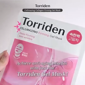 Torriden Cellmazing 5D Collagen Firming Gel Mask Hydrogel Lifting Mask Multi‑Molecular Collagen Peptide Improve Elasticity Smooth Fine Lines Hydrating Facial Mask 4ea
