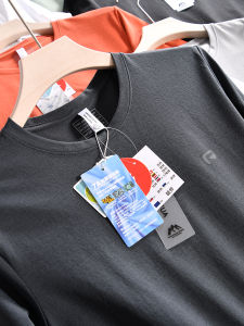 Quick Dry Summer Mens round Neck T-Shirt Sporty Short Sleeve 3M Reflective Moisture Wicking Versatile Youthful Polyester Fiber