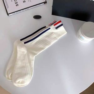 Tất Nữ TB Cổ Cao Họa Tiết Ba Sọc Thời Trang INS Tất Cotton Thoáng Khí Thoải Mái Cho Mùa Hè Tất Thể Thao Thường Ngày