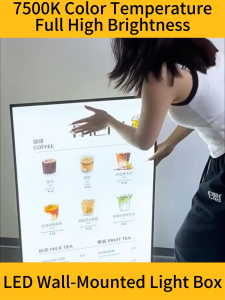 ✨24-hour delivery✨menu display board led 1cm ultra-thin A1 A2 A3 A4 Backlit LED Menu super bright led light menu Menu Board led menu display menu display led light display menu 广告牌板