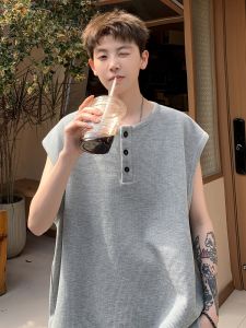 HetingHOME | Áo thun tay ngắn mùa hè rộng rãi cho nam không giới hạn quần áo cặp đôi chất liệu polyester phong cách thường ngày