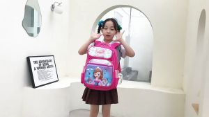 Primary School Kids Lightweight Backpack Beg Sekolah Rendah Primary School Cute Cartoon Bag Unicorn Spiderman Frozen Bag