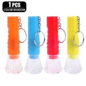 Mini COB LED Flashlight Keychain Light USB Rechargeable Pocket Torch for Camping Hiking & Emergency Warning Light