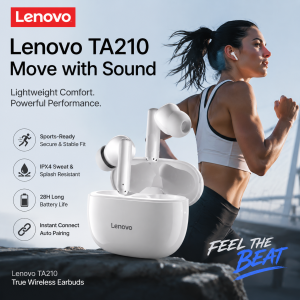 Lenovo | Lenovo Bluetooth Wireless Headphones Built In Microphone USB Type C Charging Port Noise Isolating Comfortable Over Ear Headset C