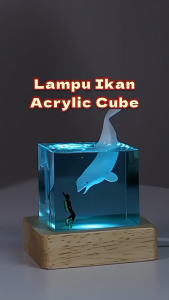 Lihatlah Kecantikan dari Lampu Ikan Akrilik & Ornamen Kubus