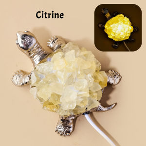 1PC Natural Crystal Turtle Night Light Creative USB Ambient Light Home Bedroom Decoration Gift Ornament