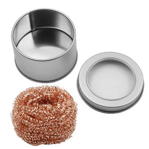 Cleaning Ball Desoldering Soldering Iron Mesh Filter Cleaning Nozzle Tip Copper Wire Cleaner Ball Metal Dross Box Clean Ball