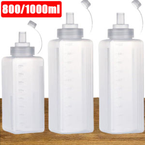 Squeeze Sauce Bottle with Lid / Large-Diameter Condiment Dispenser / Food-Grade Jam Salad Ketchup Sauce Bottle