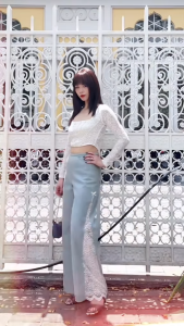 Quần Jeans - Lace Light Blue Jeans