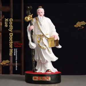 Feng Shui Decorative Medicine God Statue Resin Craft Renowned Doctor Home Decoration Altar Piece Traditional Chinese Culture