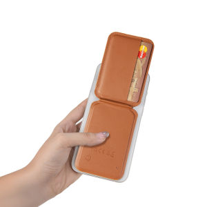 WIWU for MagSafe Wallet Work with Find My Functionality for iOS and Android Strong Magnetic with Stand 4 Card Holder RFID Blocking Magnetic Card Holder for iPhone 17/16/15/14/13/12 Series