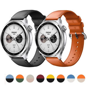 22MM Leather Strap for Xiaomi Watch S4 S3/S2/S1 Active Soft Bracelet for Watch Color 2/1 Sport Series Band Accessories
