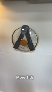 ชั้น Rak Talenan ชั้นวางฝาหม้อผนังห้องครัวติดตั้งจุกดูดที่เก็บเล็บราวโลหะติดตั้งฟรี