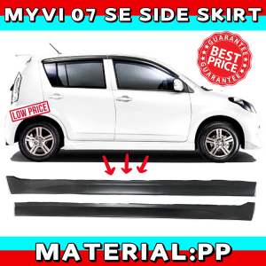 PERODUA MYVI SE(05-10) SIDE SKIRT MATERIAL PP👍SKIRTING QUALITY BAIK👍FIT SE2 EZI PASSO BOON (PAKAI DOUPLE TAPE DAN CLIP)