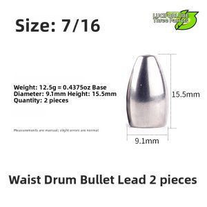 SANZHILUCI | Tungsten Steel Bullet Shape Lead Sinker Trolling and Texas Rig Not Line Injury Hollow