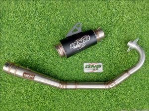 Pemasangan step standar Knalpot Jupiter MX Old MX New Pro L Short Black coating leher non sambungan - ORIGINAL DNS 33