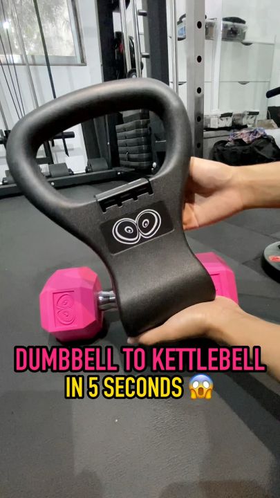 Kipika Adjustable Dumbbell To Kettlebell Handle Converter - Steel Grip Attachment For Home Gym, Holds Up To 100 Lbs