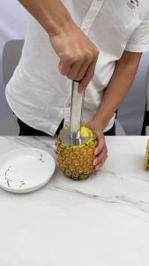 Pineapple Knife Stainless Steel Pineapple Corer-Slicer Effortlessly Cores Slices
