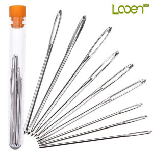 Hand Knitting Tool Stainless Steel Suture Needle Wool Needle Large Hole Needle Needle Plastic Twist Needle Weaving Tool