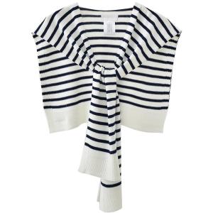 CAIENGE | Air Conditioned Room Striped Shawl for Office Spring Summer Autumn