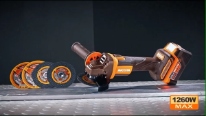 RICOTA เครื่องเจียรแบตเตอรี่ไร้สาย 25V 1260W 4 นิ้ว เกลียว M10 ปรับความเร็ว 3 ระดับ รุ่น RLAG2510012