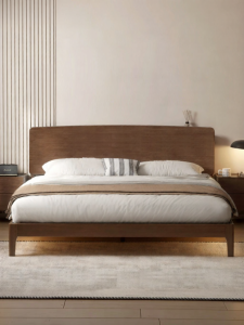 WEISHA | Solid Wood Double Bed for Master Bedroom Modern Minimalist