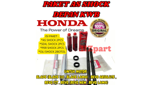 PAKET LENGKAP AS SHOCK DEPAN KODE-KWB ASLI ORIGINAL HONDA (2AS+1SET SEAL+2PCS PER+1SET OLI) ORI 100%