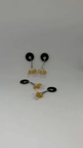 10pcs Oval Yellow Space Beans Stopper Floating Seat Lock Wire Positioning Pin for Fishing Tackle