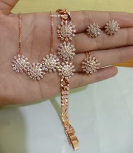 Set Replika Berlian Model Bintang Awet Pake Harian Cocok dipake Kondangan Nikahan