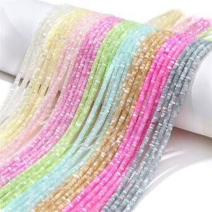 Mini Tube Shapes Natural Shell Beads Mother Of Pearl Beads Loose Spacer Beads for Necklace Bracelet DIY Jewelry Making 15" 38cm approx 180pcs
