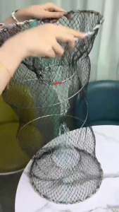 AUTO.8 แบบพกพาพับตกปลากุ้งกรงหนากรอบการเข้ารหัสลับสุทธิอัตโนมัติตกปลากุ้งจับ Loach ปลาไหลสีเหลืองจับกุ้ง