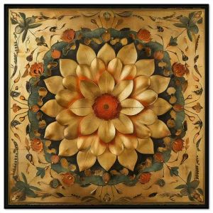 Tranh hoa sen cách điệu tranh treo tường dán tường trang trí hiện đại treo phòng thờ phòng khách.CGI-628