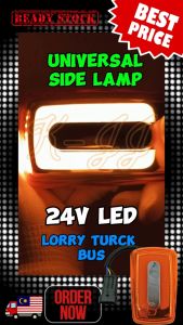 24V LED Yellow Side Marker Lights for Truck Trailers Buses