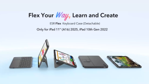 ESR iPad Air 11" (M4/M3/M2) & 5th/4th Gen Flex Keyboard Case with KeyboardiPad 11th (A16) /10th Gen Ultra-Light Magnetic Detachable Keyboard with Writing/Viewing Modes Larger Precision Trackpad