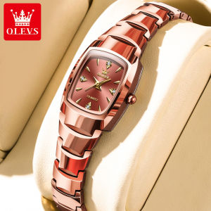 OLEVS 7006 Luxury Original Men Watches Tonneau Tungsten Steel Strip Quartz Watch Waterproof High-Grade Authentication Wristwatch