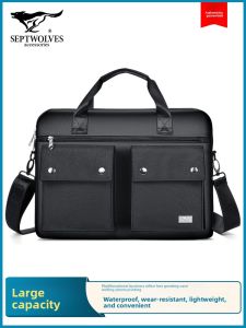 SEPTWOLVES | Mens Business Multifunctional Tote Bag