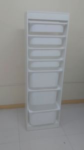 Happy Kiddos #940 Trofast Vertical Shelf with Trays Cabinet Toy Book Organizer