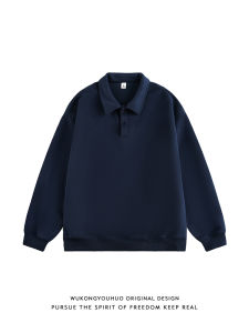 WUKONGYOUHUO | Heavy Weight Old Money Style Versatile Long Sleeve Men POLO Shirt 400G