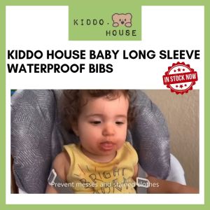 Kiddo House Bib Bayi Lengan Panjang Kalis Air Baby Long Sleeve Waterproof Bibs Messy Play Bibs Kalis Air Baby Bibs