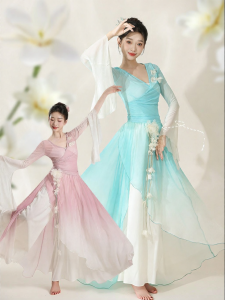 LEAF DANCE | Trang Phục Múa Đạo Cổ Trung Quốc Chiffon Dạng Degradé